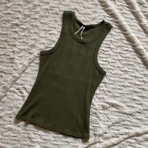 Anthropologie Green Tank Top NWT